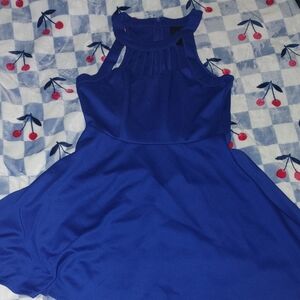 Trixxi Royal Blue Halter Dress